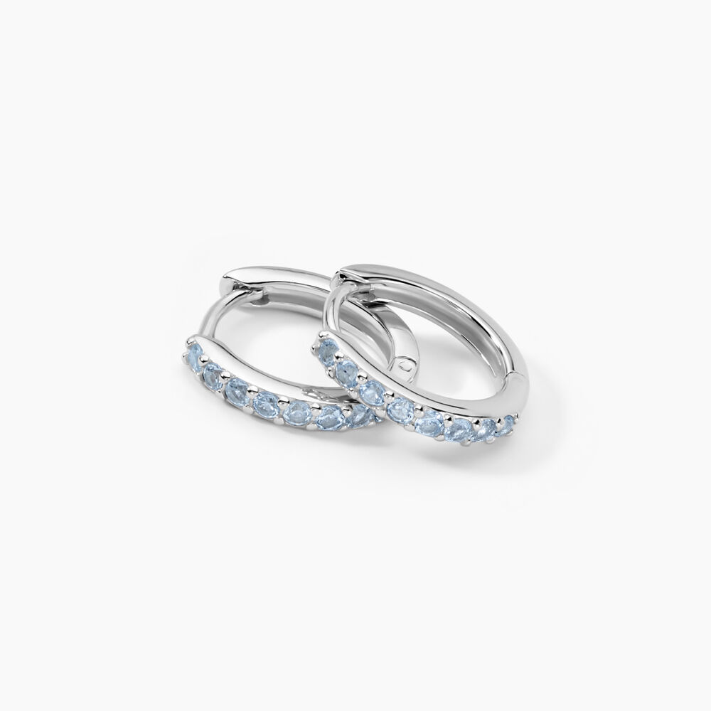 Créoles Rio Argent Blanc Oxyde De Zirconium - Créoles Femme | Marc Orian