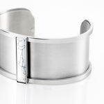 Bracelet Jonc Melvyna Acier Blanc Pierre De Synthese - Bracelets joncs Femme | Marc Orian