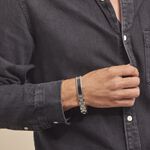 Bracelet Identit&eacute; Acier Blanc Arvernus - Bracelets cha&icirc;nes Homme | Marc Orian