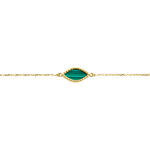 Bracelet Silma Or Jaune Malachite - Bracelets cha&icirc;nes Femme | Marc Orian