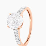 Bague Terese Or Rose Oxyde De Zirconium - Solitaires Femme | Marc Orian