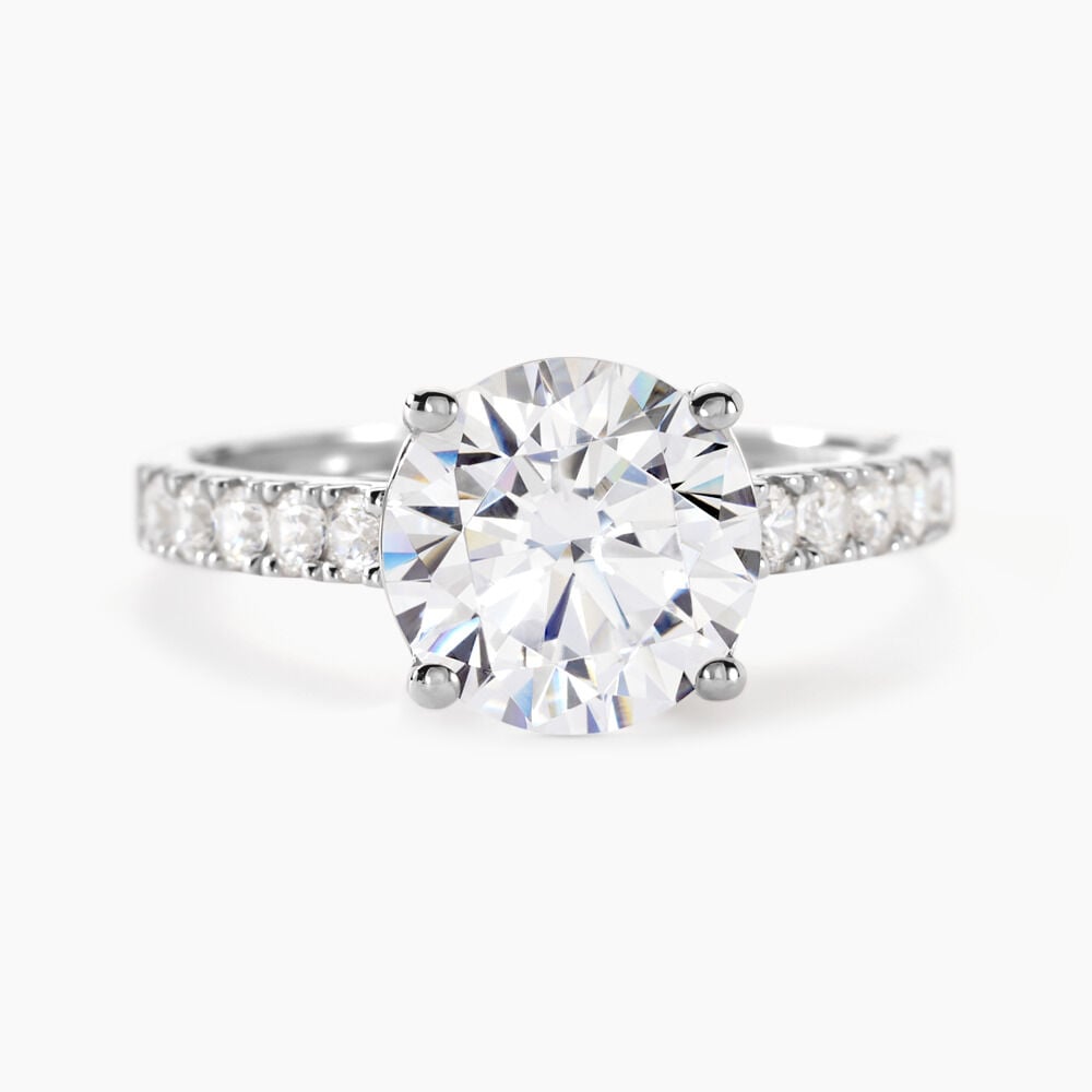 Bague Solitaire Terese Or Blanc Oxyde De Zirconium - Solitaires Femme | Marc Orian