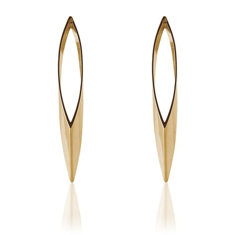 Boucles D'oreilles Pendantes Mona Plaque Or Jaune - Pendantes Femme | Marc Orian