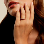 Alliance Pristina Ld Platine Blanc Diamant Synth&eacute;tique - Alliances avec pierres Femme | Marc Orian