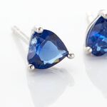 Boucles D'oreilles Kelvyn Argent Blanc Oxyde - Puces Femme | Marc Orian