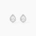 Boucles D'oreilles Puces Hildana Or Blanc Oxyde De Zirconium - Puces Femme | Marc Orian