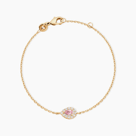 Bracelet Zihna Plaqu&eacute; Or Jaune Pierre De Synth&egrave;se Oxyde - Bracelets fantaisie Femme | Marc Orian