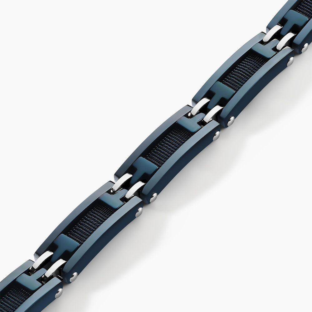 Bracelet Jourdan Zephir Acier Bleu - Bracelets Homme | Marc Orian