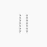 Boucles D'Oreilles Pendantes Lexane Argent Blanc Oxyde De Zirconium - Pendantes Femme | Marc Orian
