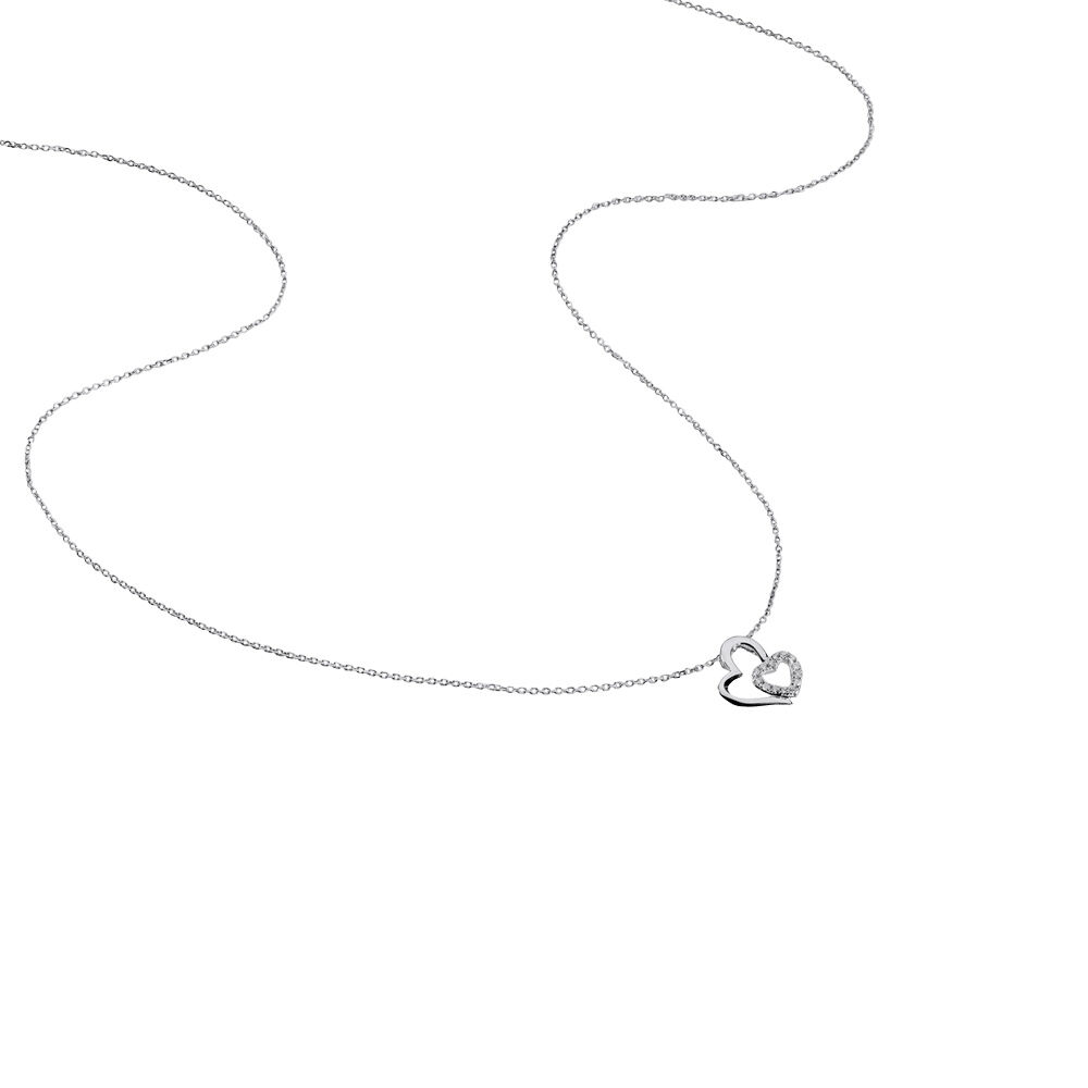 Collier Or Blanc Diamant - Colliers avec pierres Femme | Marc Orian