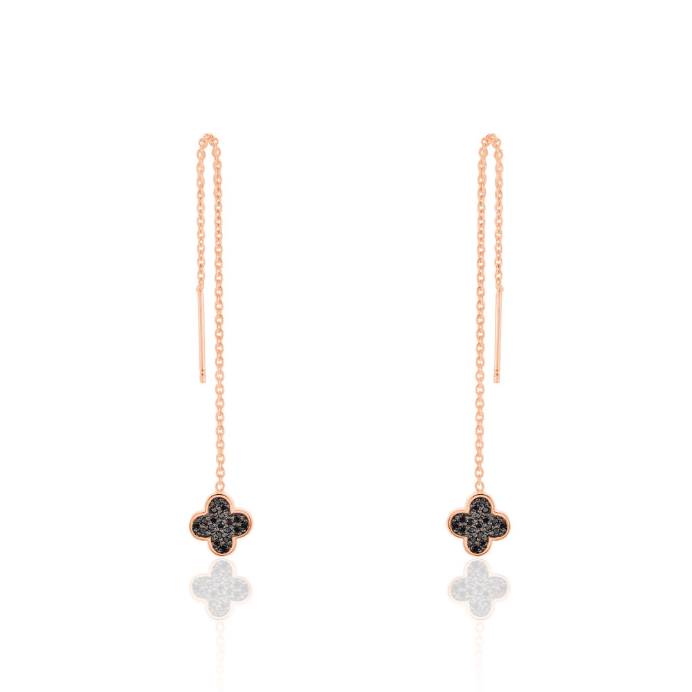 Boucles D'oreilles Pendantes Kathalyne Argent Rose Oxyde De Zirconium - Pendantes Femme | Marc Orian