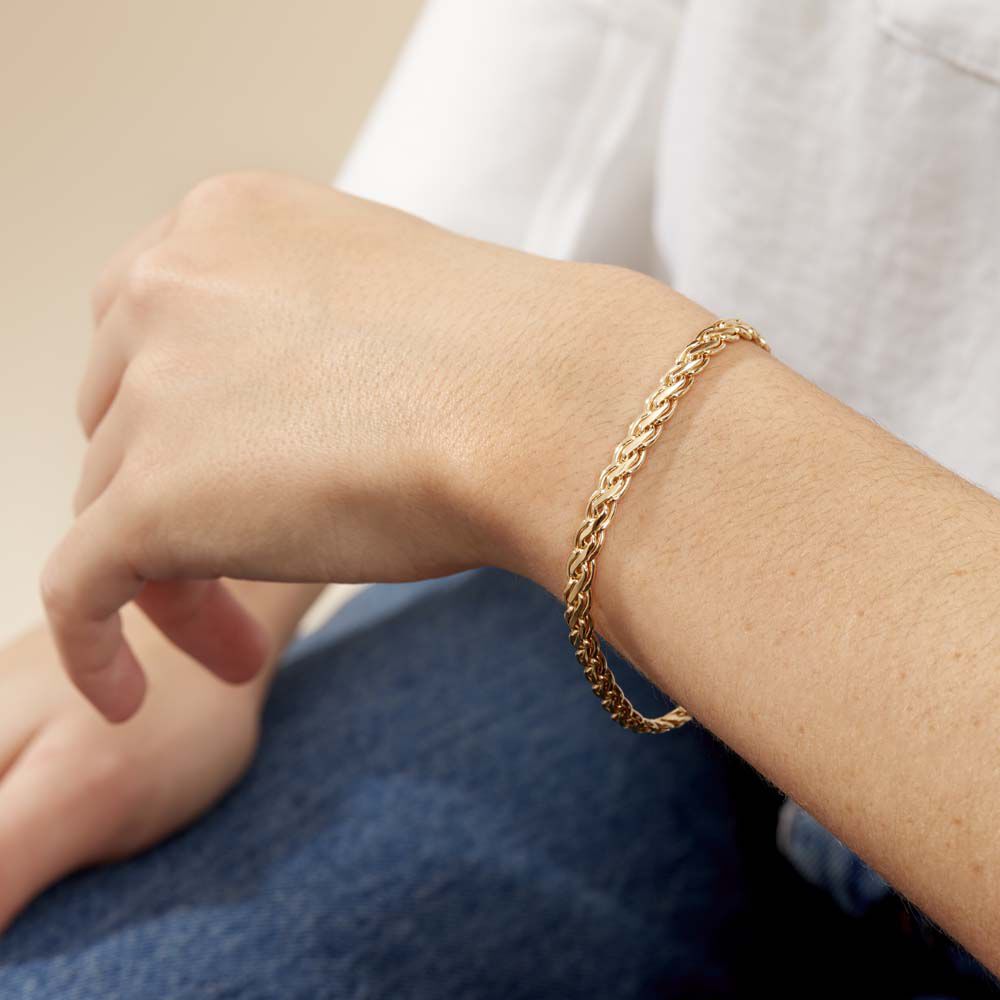 Bracelet Jayna Maille Palmier Or Jaune - Bracelets mailles Femme | Marc Orian