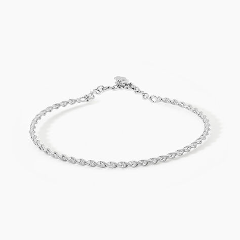 Bracelet Jonc Twist Argent Blanc - Bracelets joncs Femme | Marc Orian