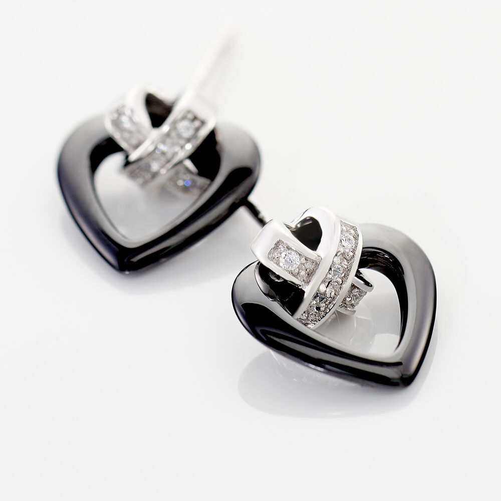 Boucles D'oreilles Puces Nolwen Argent  C&eacute;ramique Oxyde De Zirconium - Puces Femme | Marc Orian