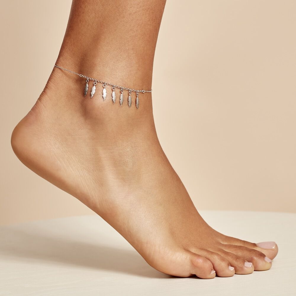 Chaîne De Cheville Altea Argent Blanc - Chaines de cheville Femme | Marc Orian