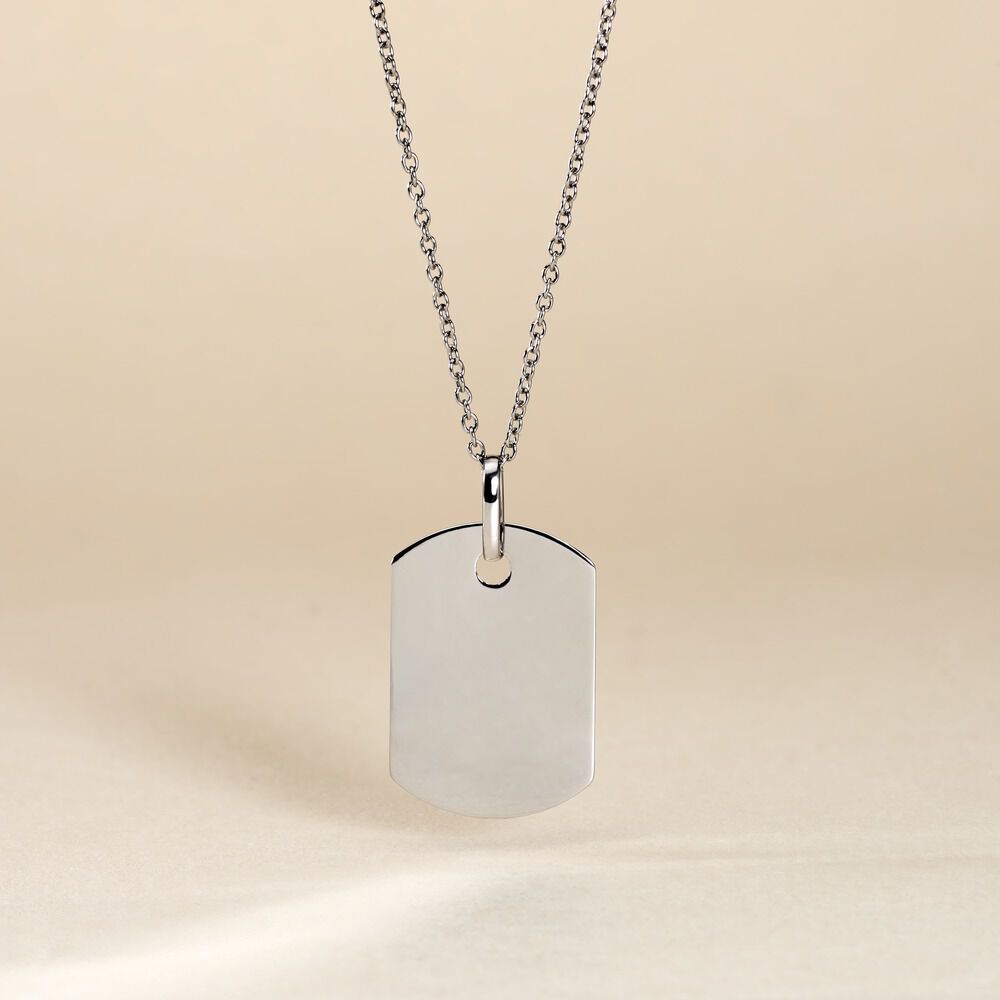 Pendentif Aymerik Argent Blanc - Bijoux personnalis&eacute;s Homme | Marc Orian