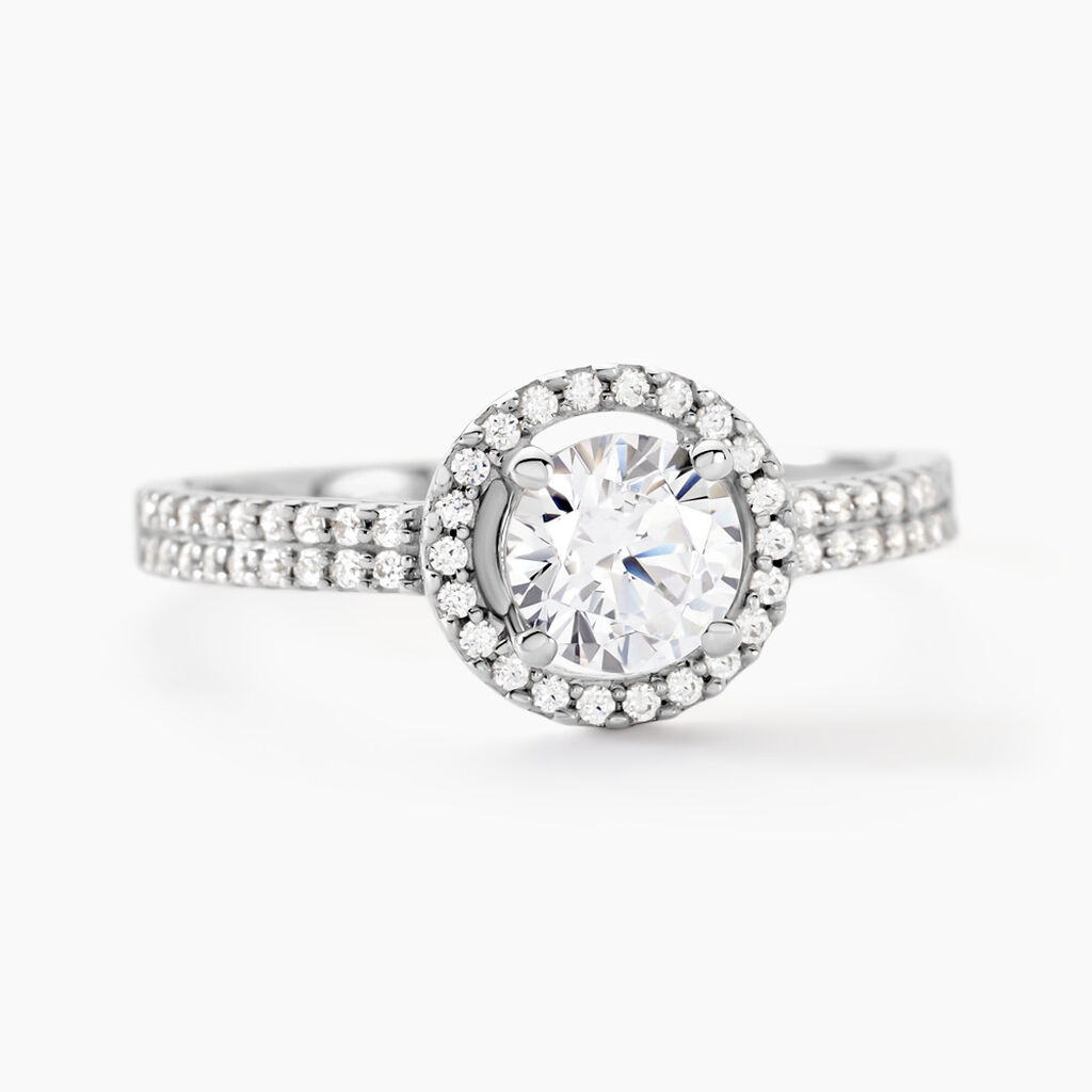Bague Stelila Or Blanc Oxyde De Zirconium - Bagues Solitaire Femme | Marc Orian