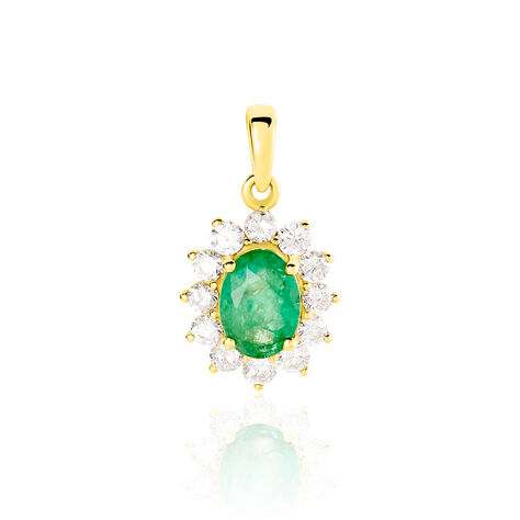 Pendentif Vladimir Or Jaune Emeraude Et Diamant - Pendentifs Femme | Marc Orian