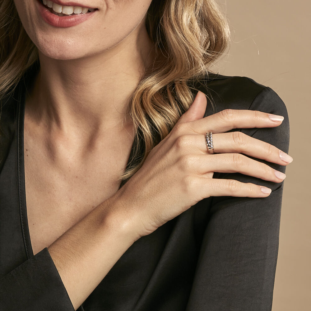 Bague Santina Argent Blanc - Bijoux fantaisie Femme | Marc Orian