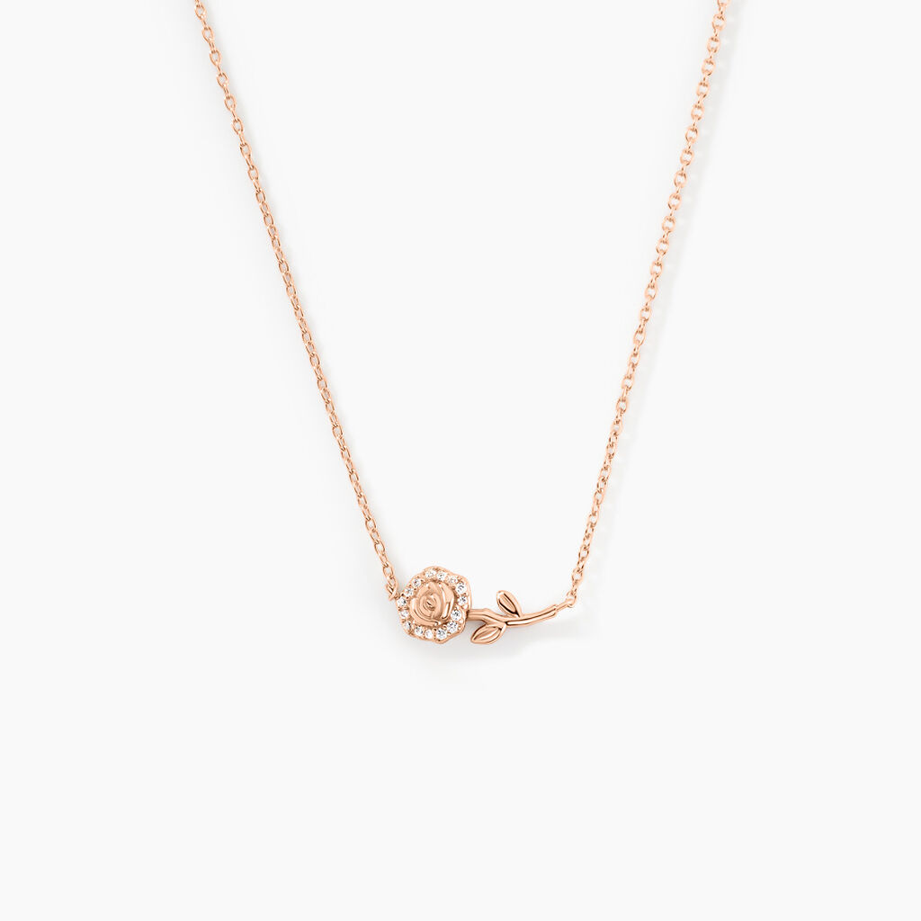 Collier Edenia Argent Rose Oxyde De Zirconium - Colliers avec pierres Femme | Marc Orian