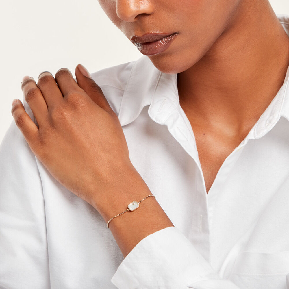 Bracelet Astria Plaqu&eacute; Or Jaune Nacre - Bracelets fantaisie Femme | Marc Orian