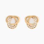 Boucles D'oreilles Puces Henia Plaqu&eacute; Or Jaune Oxyde De Zirconium - Puces Femme | Marc Orian