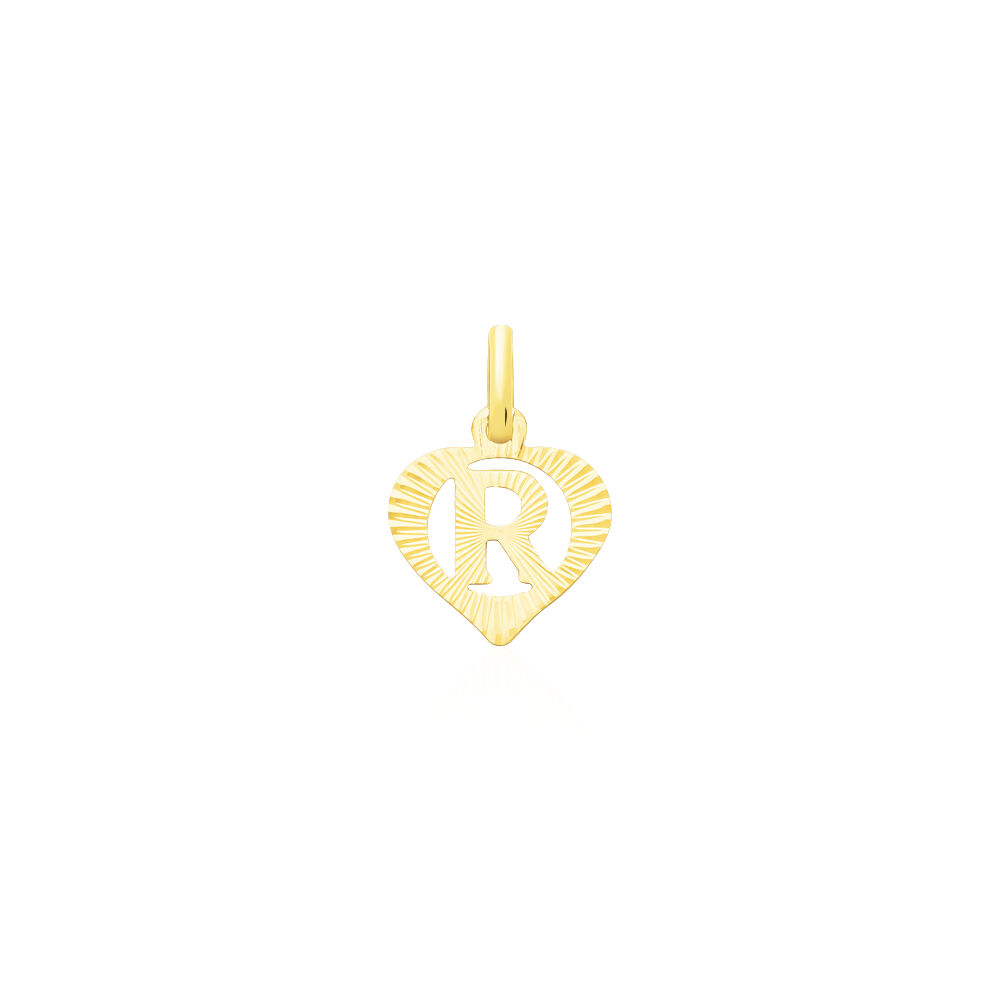 Pendentif Eudocie Coeur Lettre Or Jaune - Pendentifs Famille | Marc Orian