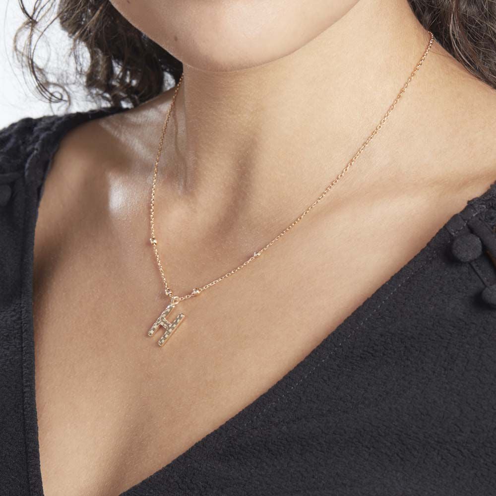 Collier Plaqué Or Jaune Lettra - Colliers fantaisie Femme | Marc Orian
