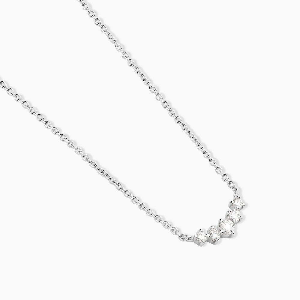 Collier Elinore Argent Blanc Oxyde De Zirconium - Colliers avec pierres Femme | Marc Orian