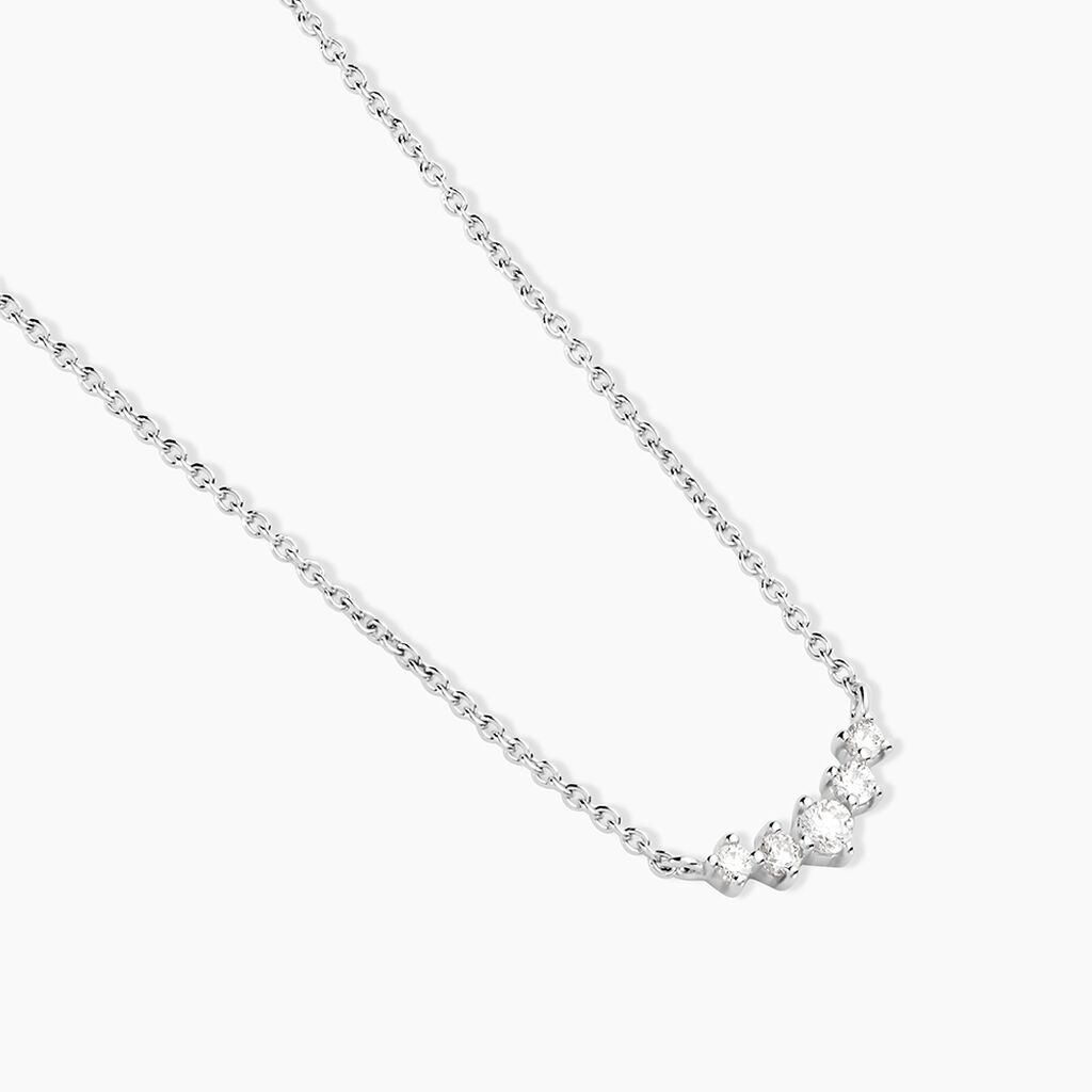 Collier Elinore Argent Blanc Oxyde De Zirconium - Colliers avec pierres Femme | Marc Orian