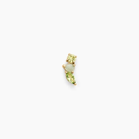 Boucle D'oreille Unitaire Jasmee Plaque Or Jaune Aventurine Oxyde - Piercings d'oreilles Femme | Marc Orian