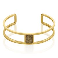 Bracelet Manchette Acier Doré Maria