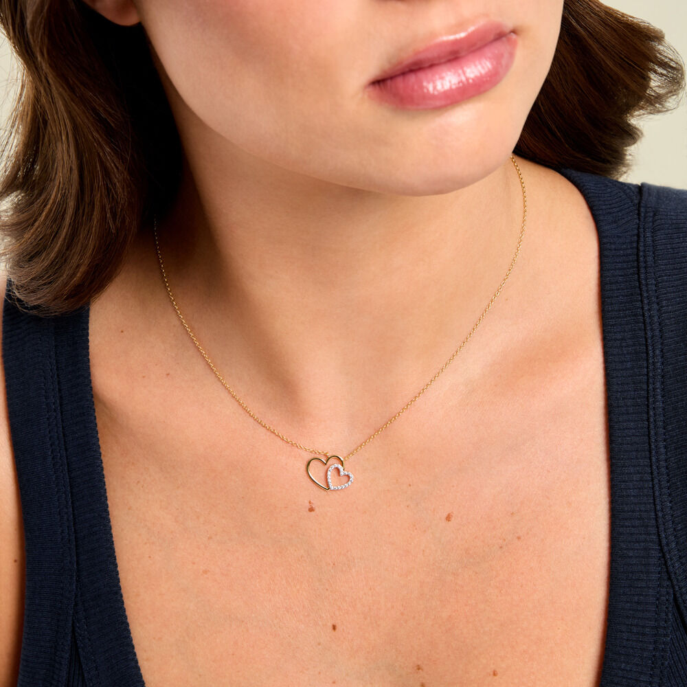 Collier Marineta Argent Dor&eacute; A L'Or 750/1000 Oxyde De Zirconium - Colliers avec pierres  | Marc Orian