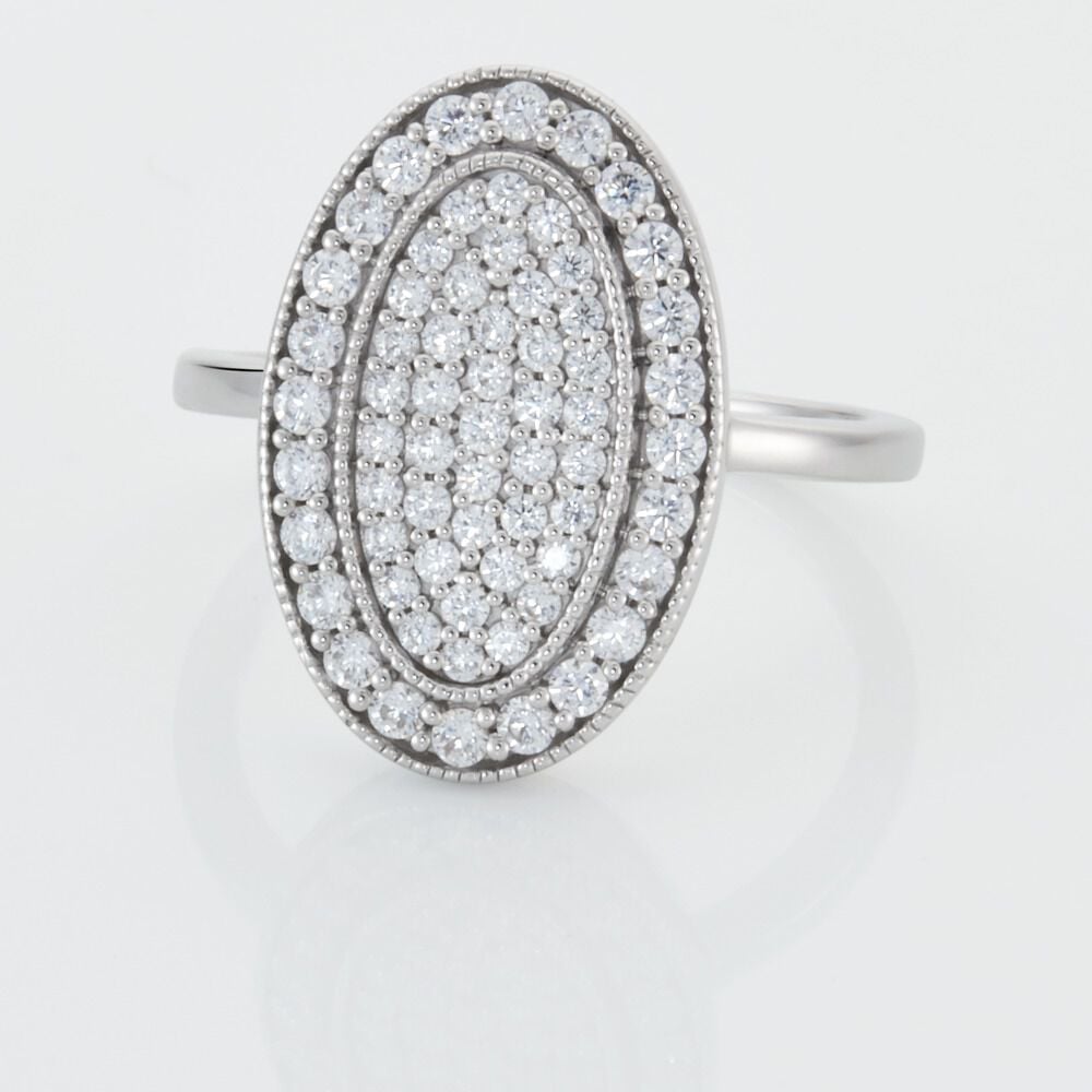 Bague Argent Blanc Eligia Oxydes De Zirconium - Solitaires Femme | Marc Orian