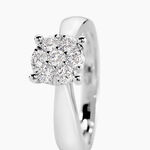 Bague Solitaire Charlene Or Blanc Diamant Synthetique - Parures de mariage Femme | Marc Orian