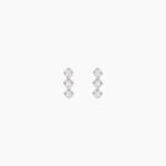 Boucles D'Oreilles Puces Sabia Argent Blanc Oxyde De Zirconium - Puces Femme | Marc Orian