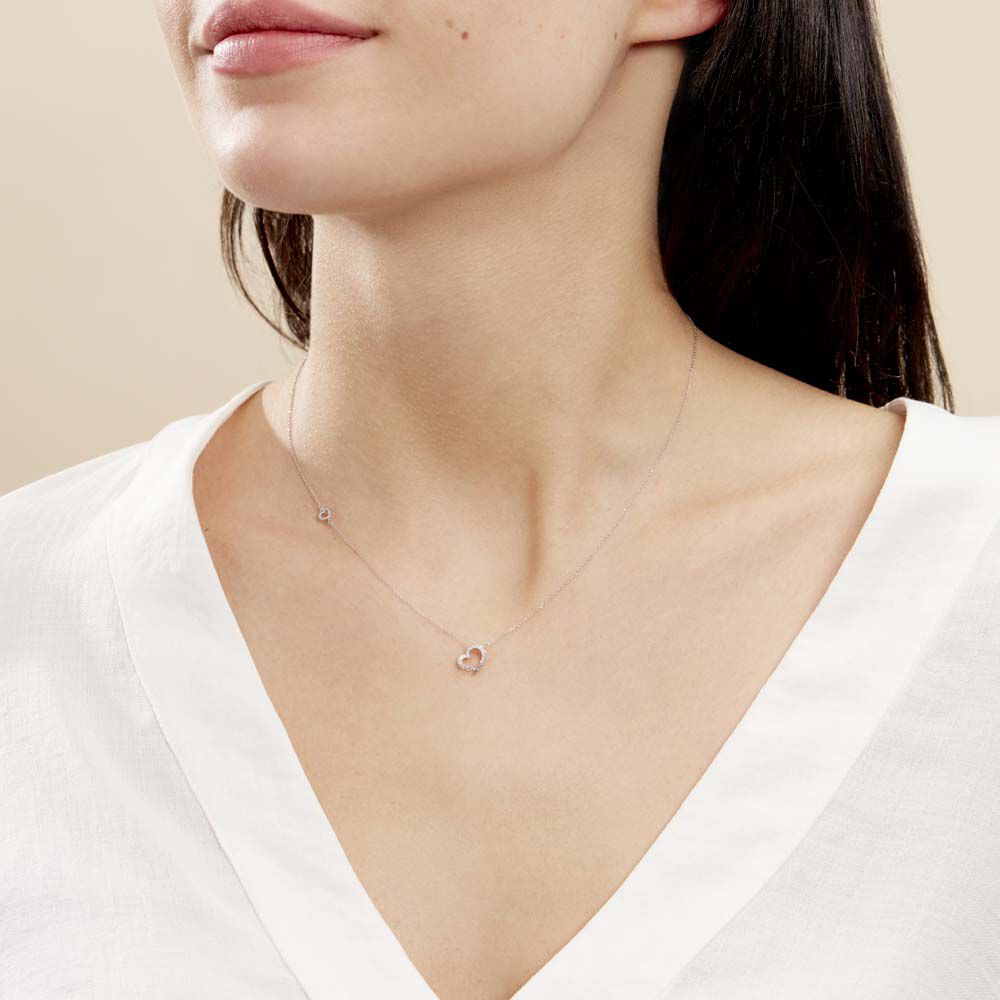 Collier Louise Or Blanc Diamant - Colliers avec pierres Femme | Marc Orian