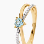 Bague Rory Argent Dor&eacute; A L'Or 750/1000 Topaze Oxyde De Zirconium - Bagues pierres fines Femme | Marc Orian