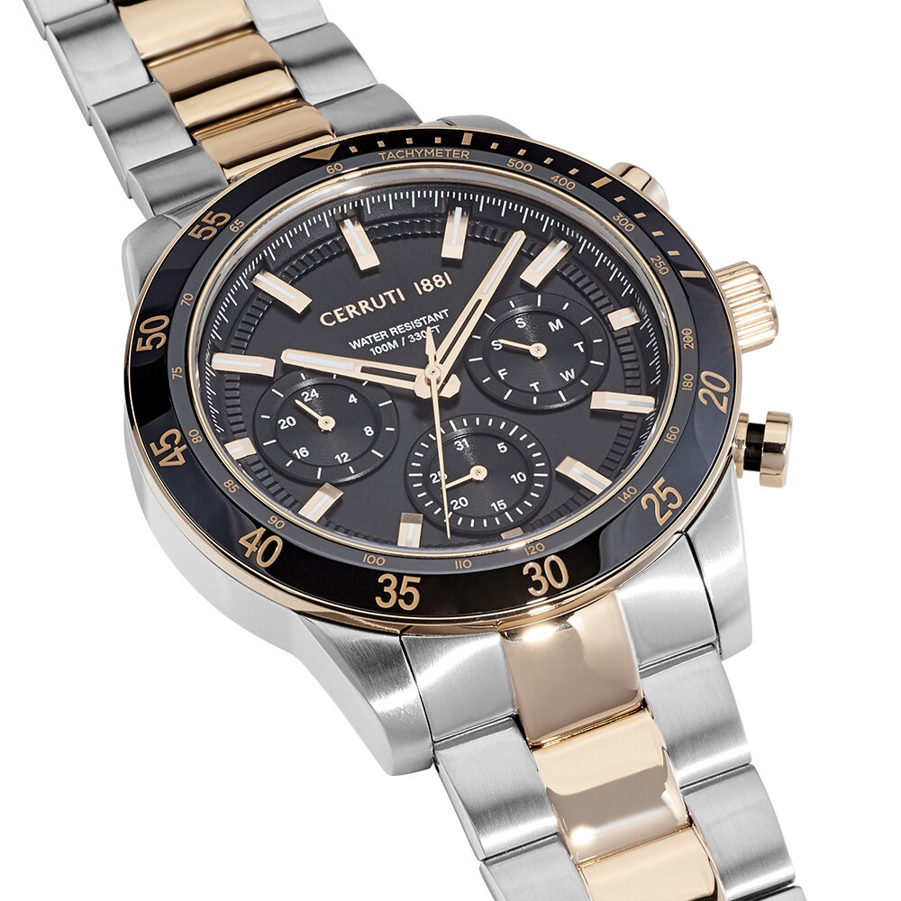 Montre Cerruti Turchino Slim Noir - Montres &eacute;tanches Homme | Marc Orian