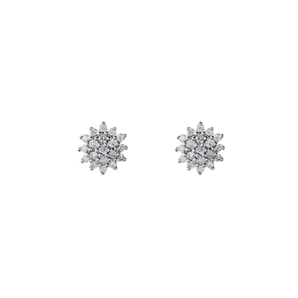 Boucles D'oreilles Puces Platine Alden Diamants -  Femme | Marc Orian