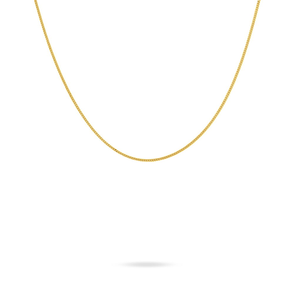 Cha&icirc;ne Ixia Maille Gourmette Diamantee Or Jaune - Chaines Femme | Marc Orian