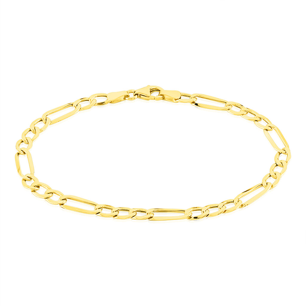 Bracelet Or Jaune Maille Alternée 1/3 - Bracelets mailles Femme | Marc Orian