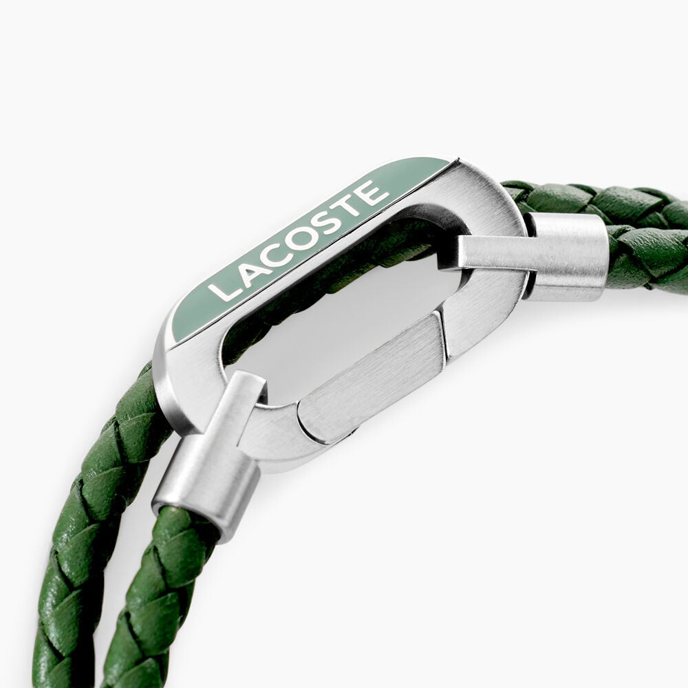 Bracelet Lacoste Starboard Cuir De Veau Vert - Bracelets cuir Homme | Marc Orian