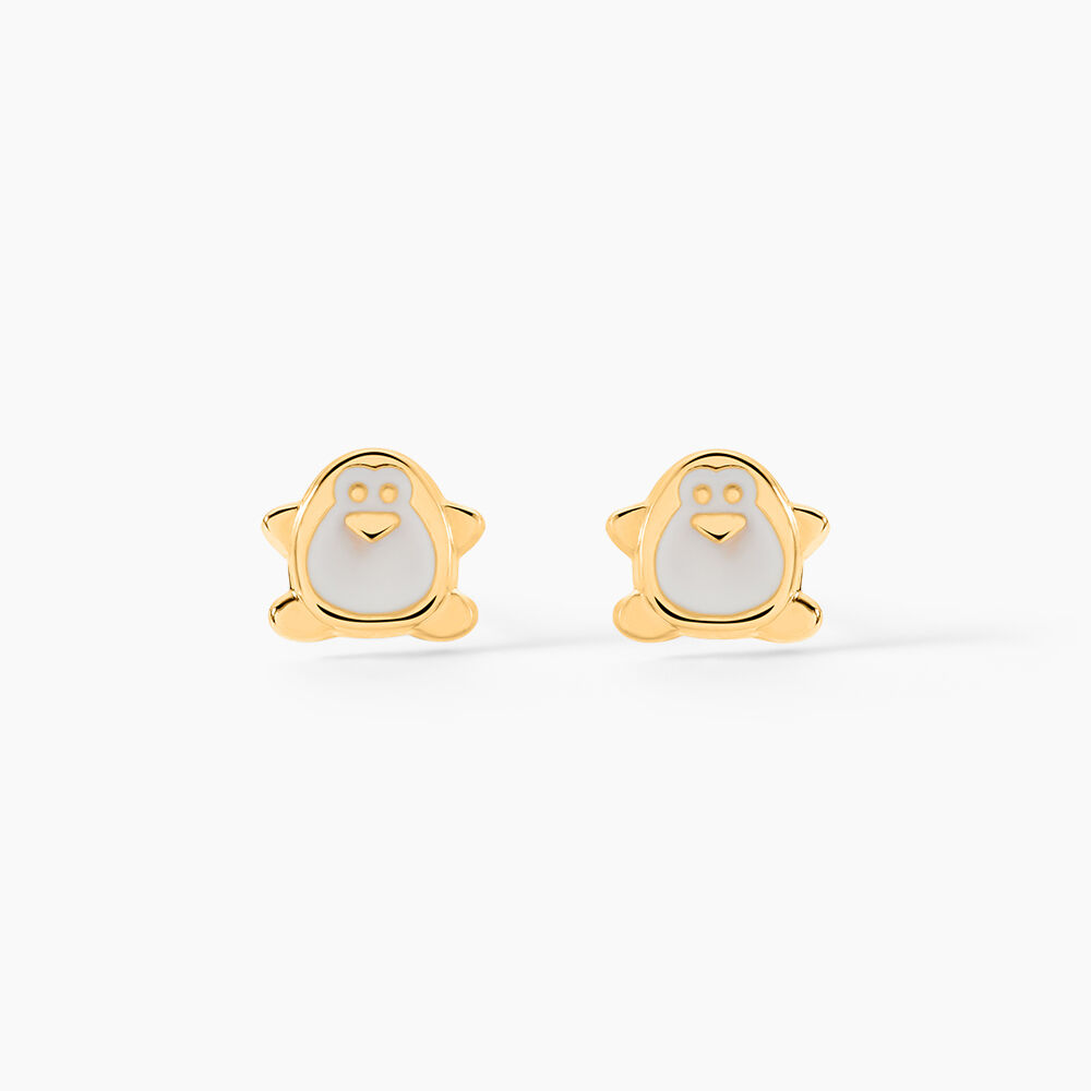 Boucles D'oreilles Puces Ping Or Jaune - Puces Enfant | Marc Orian