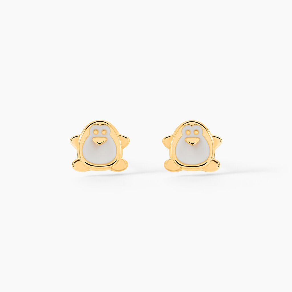 Boucles D'oreilles Puces Ping Or Jaune - Puces Enfant | Marc Orian