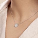 Collier Nawala Argent Blanc Oxyde De Zirconium Et Nacre - Colliers avec pierres Femme | Marc Orian