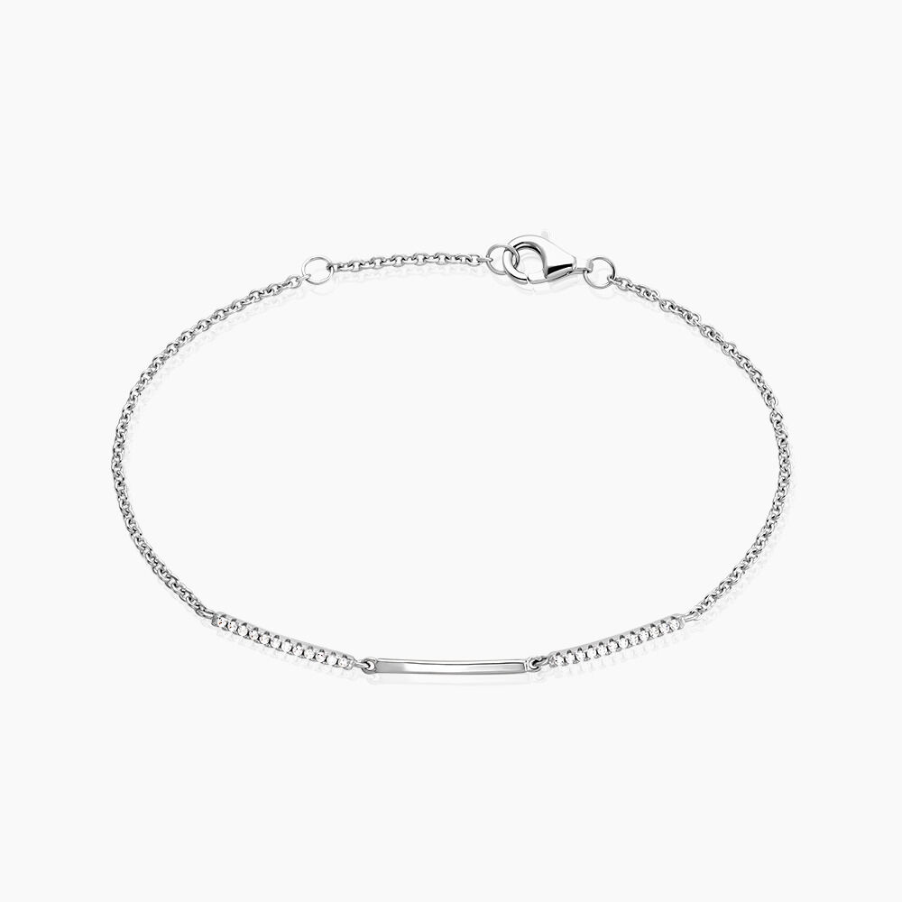 Bracelet Luciane Argent Blanc Oxyde De Zirconium - Bracelets fantaisie Femme | Marc Orian