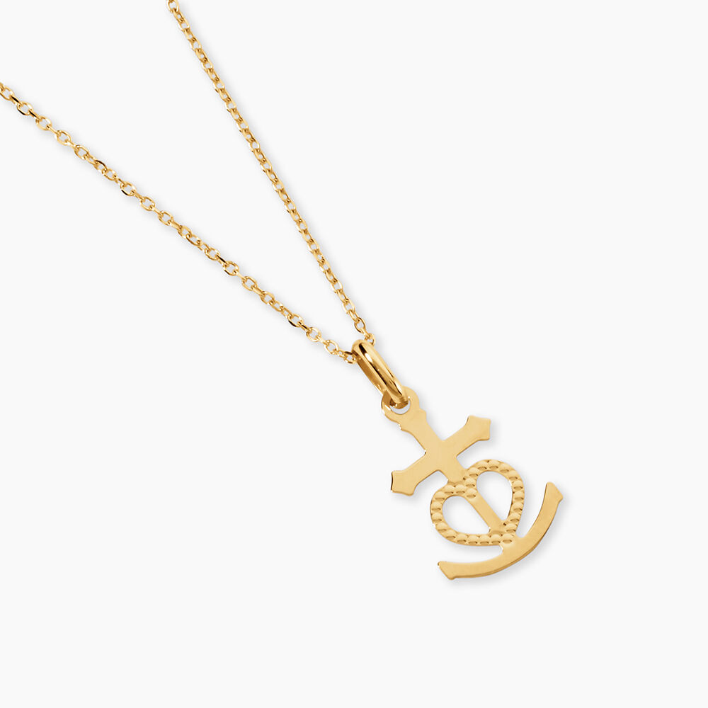 Pendentif Cobeia Croix De Camargue Or Jaune - Pendentifs Famille | Marc Orian