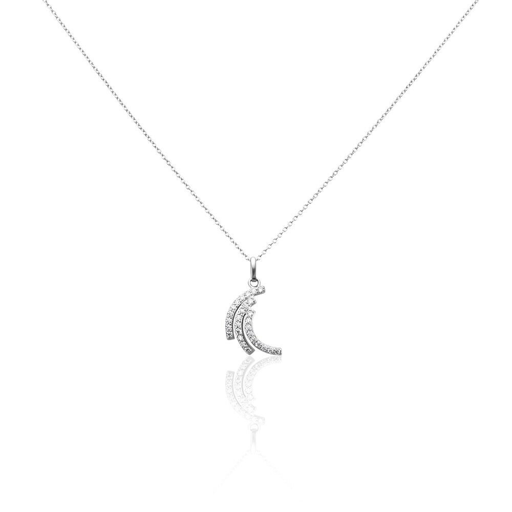 Collier Augustus Argent Blanc Oxyde De Zirconium - Colliers avec pierres Femme | Marc Orian
