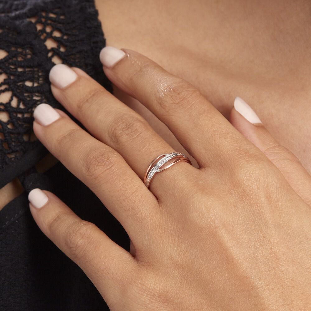 Bague Solena Or Rose Diamant - Bagues pierres précieuses Femme | Marc Orian